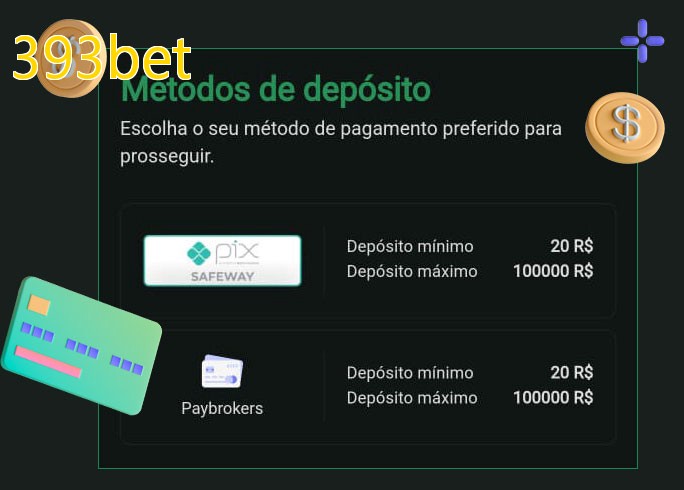 O cassino 393betbet oferece uma grande variedade de métodos de pagamento